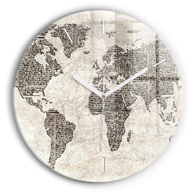 Horloge ronde Journal de la carte du monde