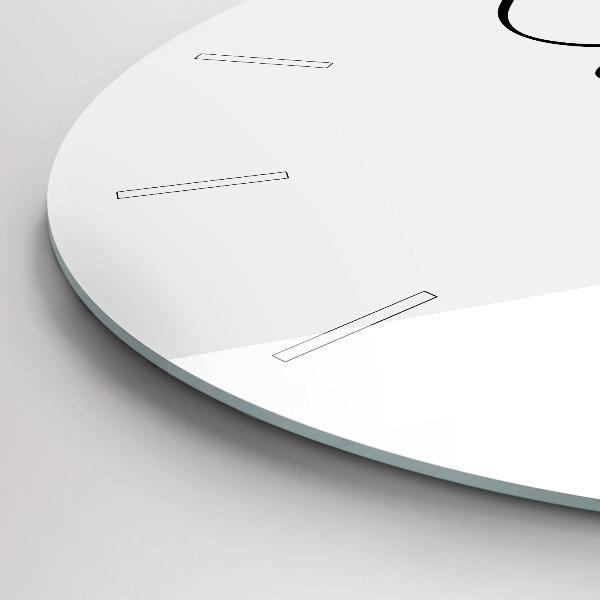 Horloge ronde 'L''inscription Voyage'