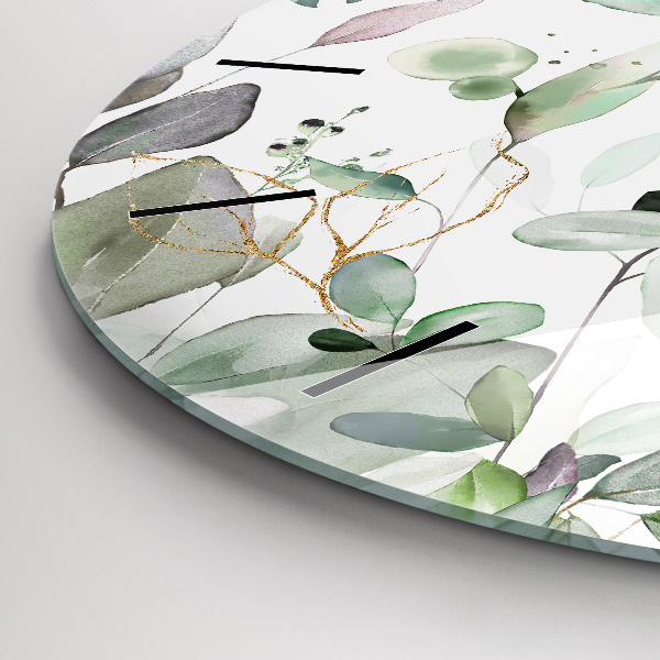 Horloge ronde Feuilles de plantes