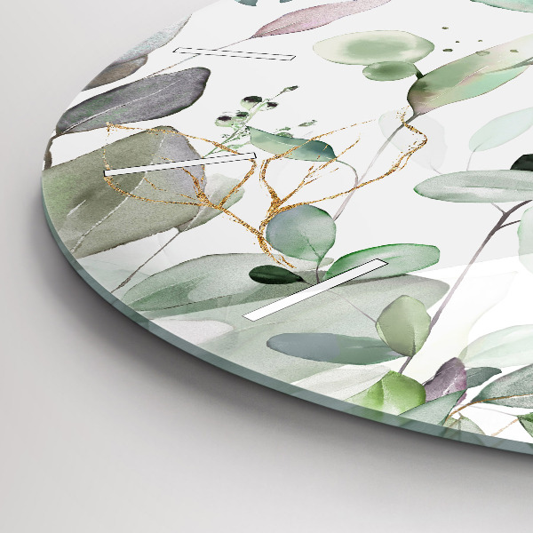 Horloge ronde Feuilles de plantes