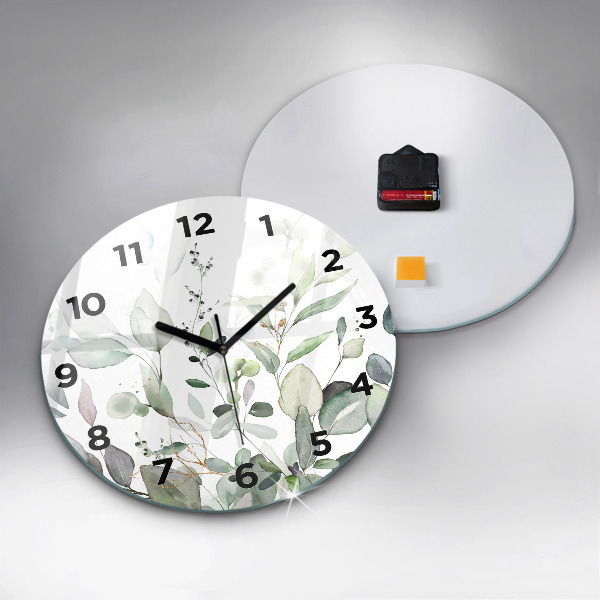 Horloge ronde Feuilles de plantes