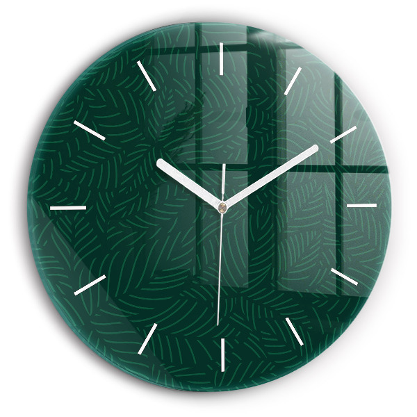 Horloge ronde Motif de feuille