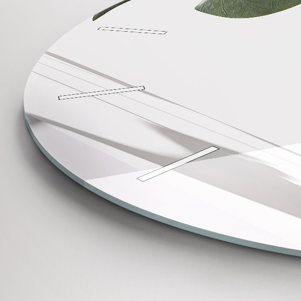 Horloge ronde Feuilles abstraites
