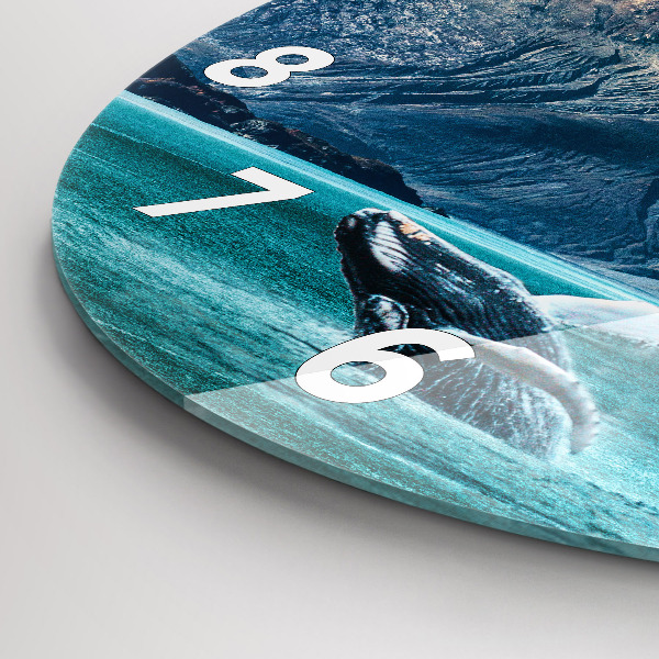 Horloge ronde Eau de baleine