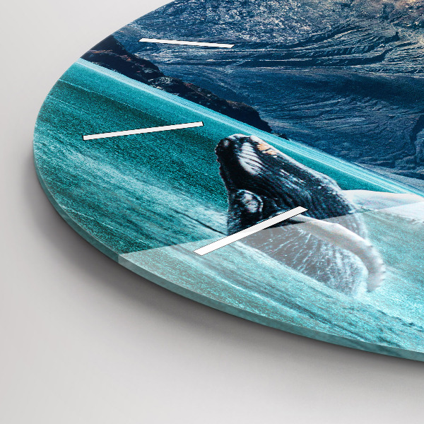 Horloge ronde Eau de baleine
