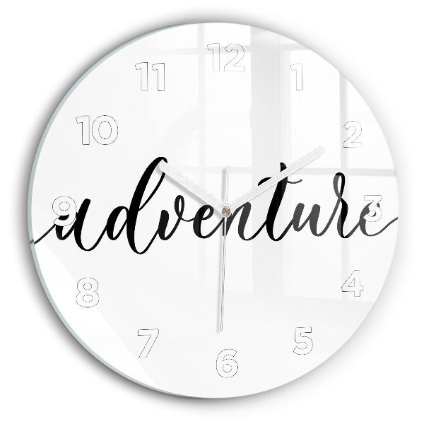 Horloge ronde Inscription aventure