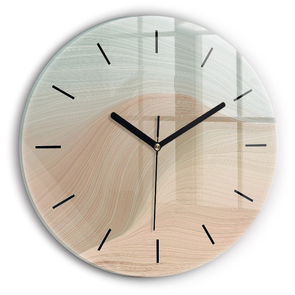 Horloge ronde Abstraction des vagues
