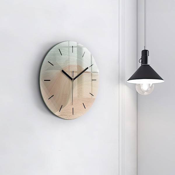 Horloge ronde Abstraction des vagues