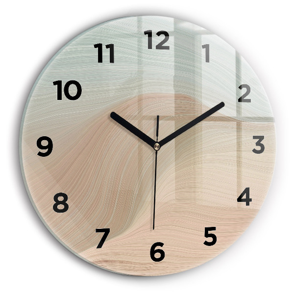 Horloge ronde Abstraction des vagues