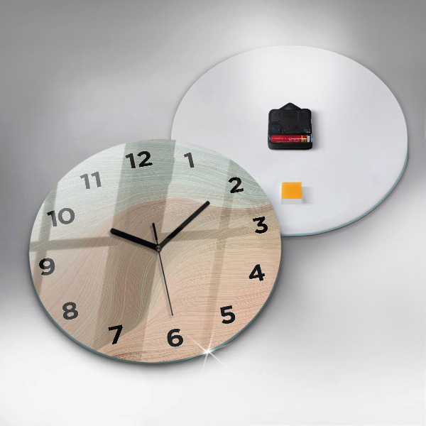 Horloge ronde Abstraction des vagues