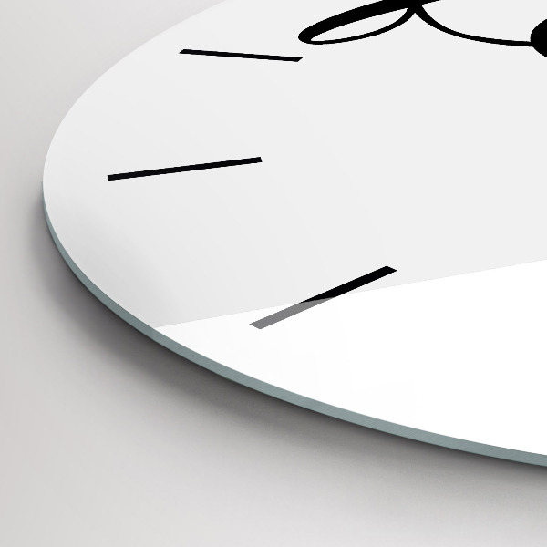 Horloge ronde Inscription familiale et coeur