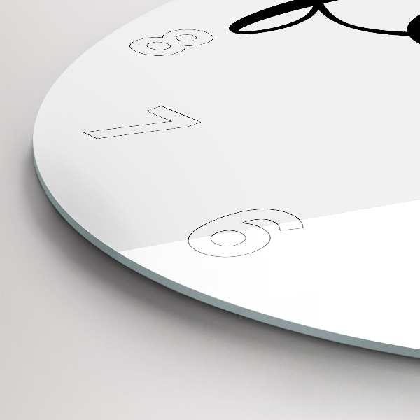 Horloge ronde Inscription familiale et coeur