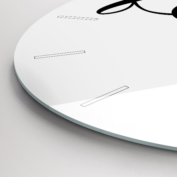 Horloge ronde Inscription familiale et coeur