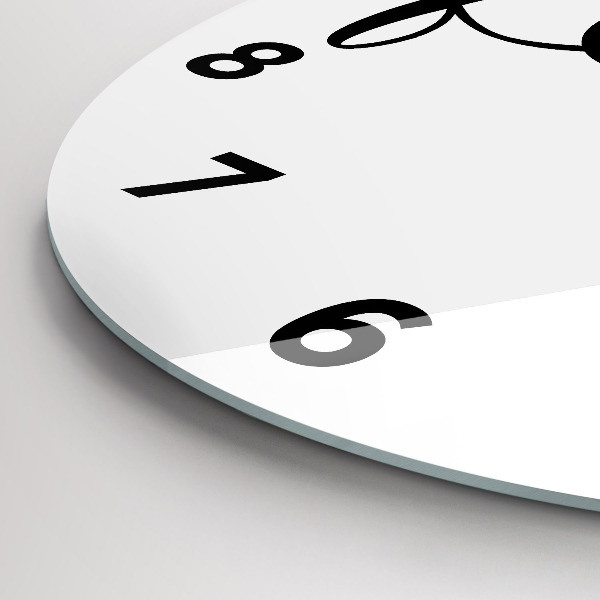 Horloge ronde Inscription familiale et coeur