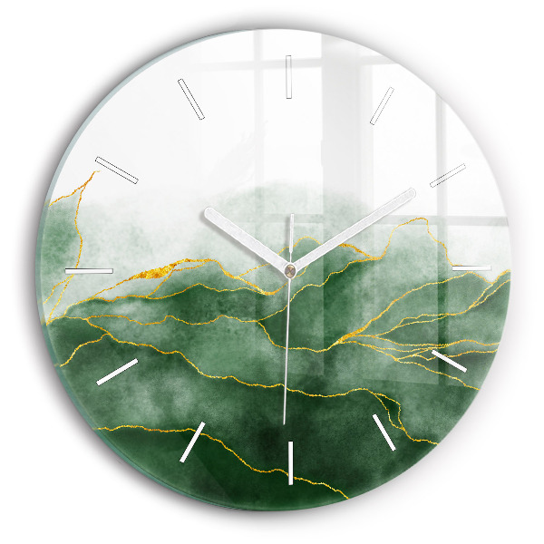 Pendule murale ronde 'Feuilles d''abstraction'