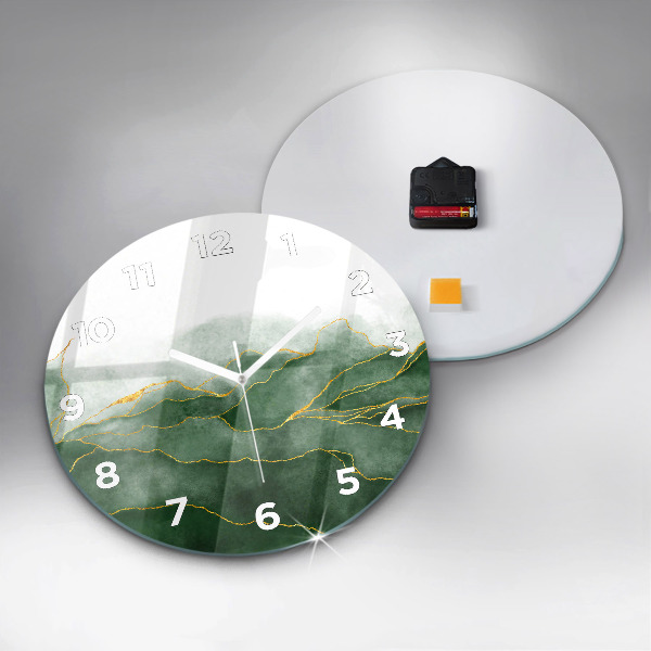 Pendule murale ronde 'Feuilles d''abstraction'