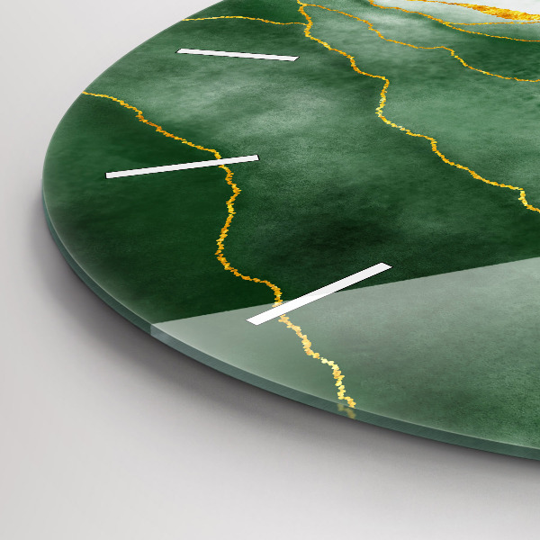 Pendule murale ronde 'Feuilles d''abstraction'