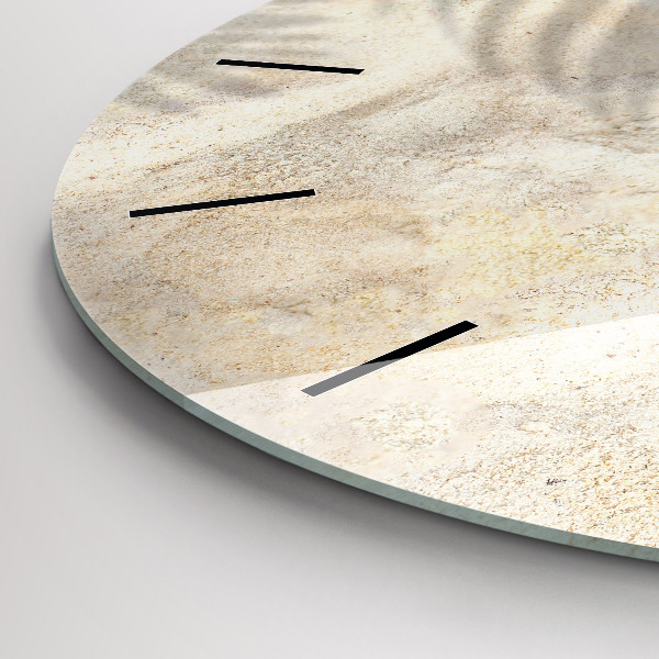 Pendule murale ronde 'Sable à l''ombre des palmiers'