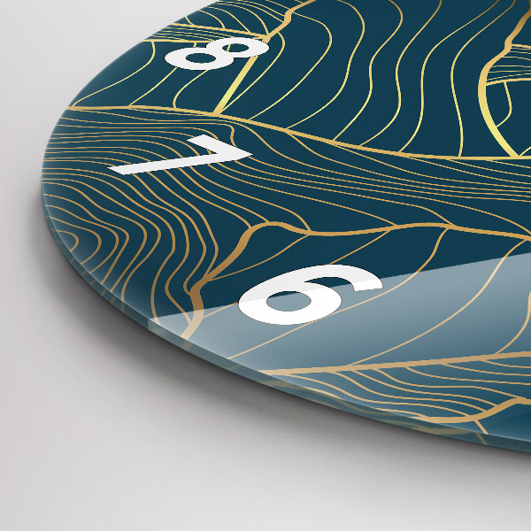 Pendule murale ronde Croquis des montagnes