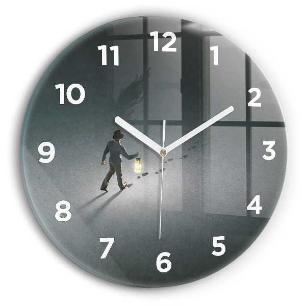 Pendule murale ronde 'Vagabond dans l''obscurité'