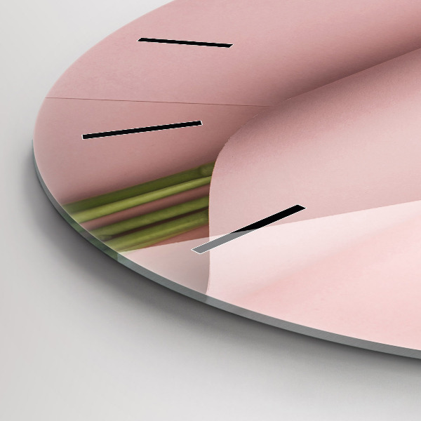 Pendule murale ronde Bouquet de fleurs de tulipes