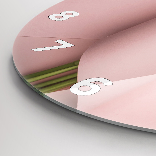 Pendule murale ronde Bouquet de fleurs de tulipes