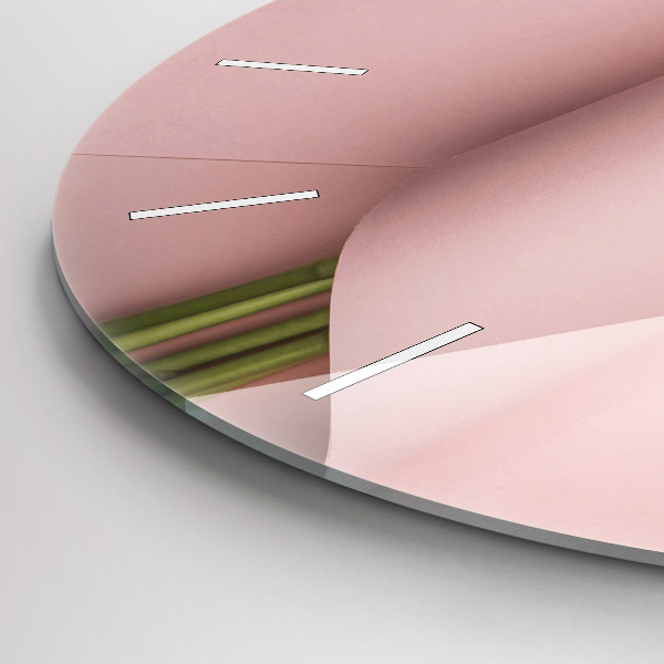 Pendule murale ronde Bouquet de fleurs de tulipes