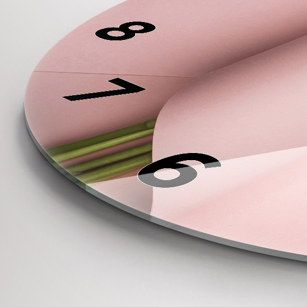 Pendule murale ronde Bouquet de fleurs de tulipes