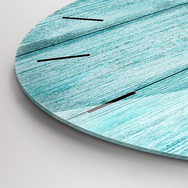 Pendule murale ronde Vieux bois bleu