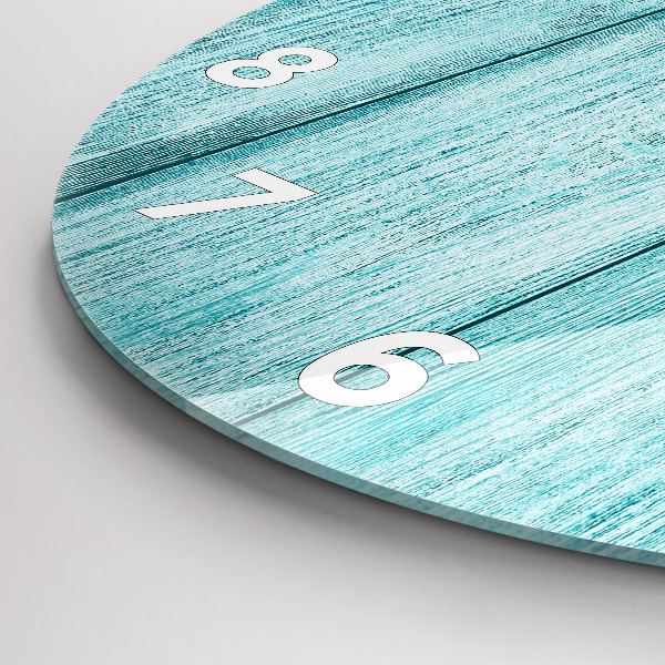 Pendule murale ronde Vieux bois bleu