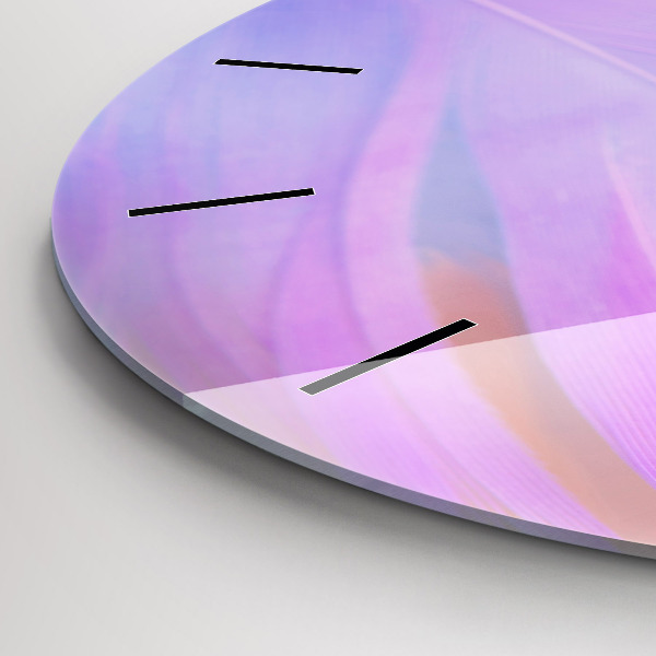 Pendule murale ronde plumes colorées