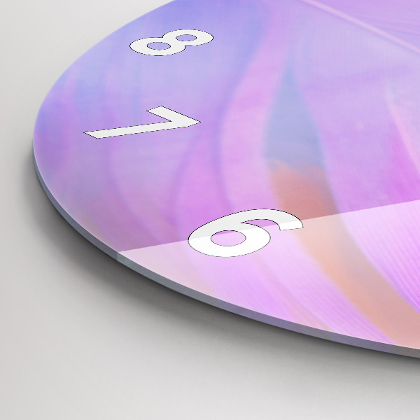 Pendule murale ronde plumes colorées