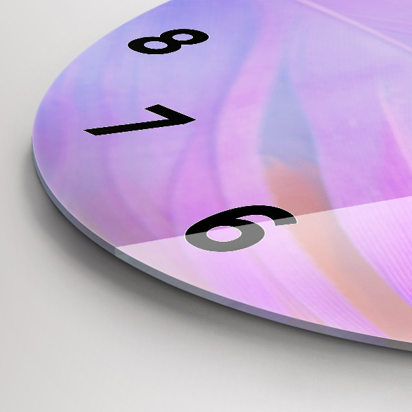 Pendule murale ronde plumes colorées