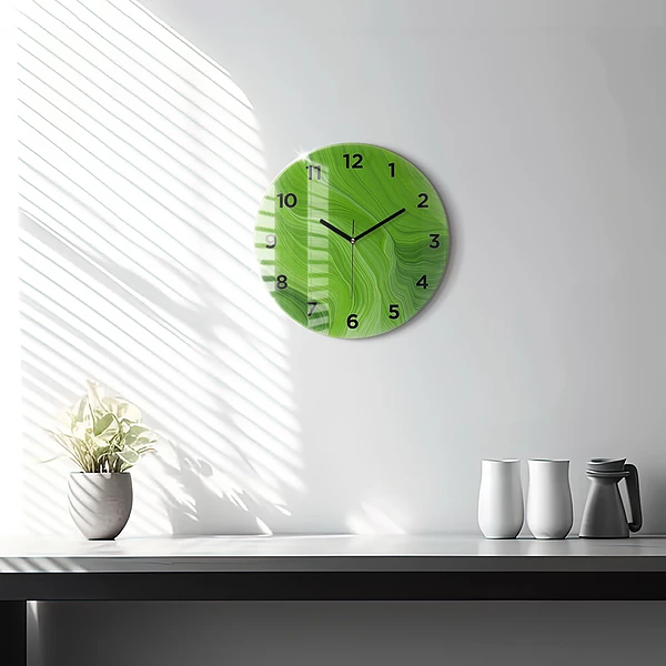 Pendule murale ronde Ondes modernes