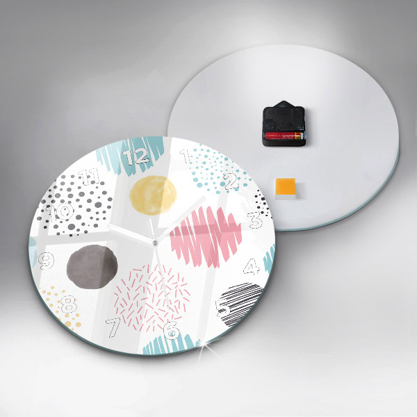 Pendule murale ronde Motif géométrique