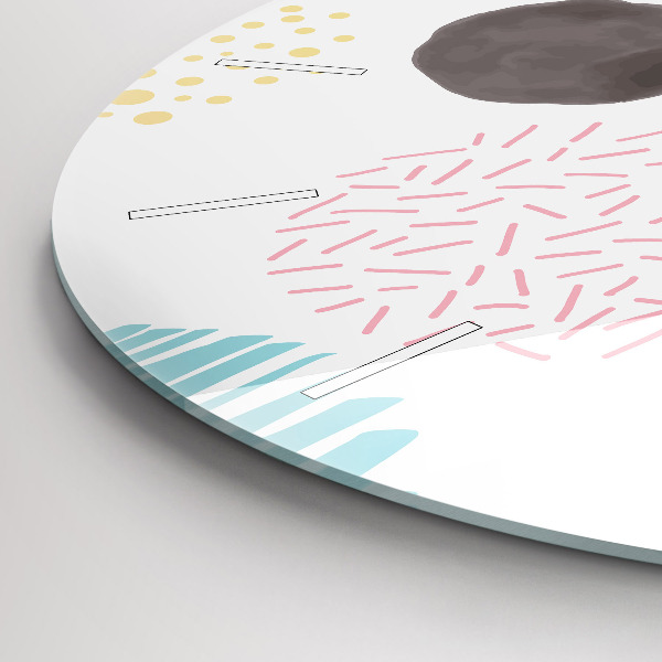 Pendule murale ronde Motif géométrique