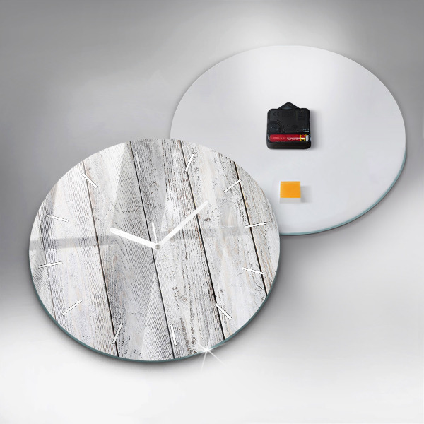 Pendule murale ronde planches peintes