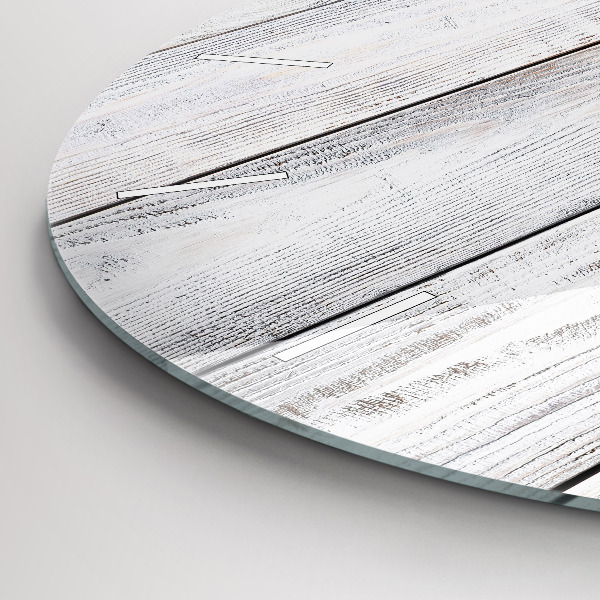 Pendule murale ronde planches peintes