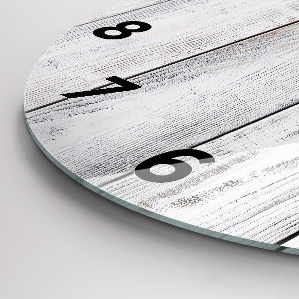 Pendule murale ronde planches peintes