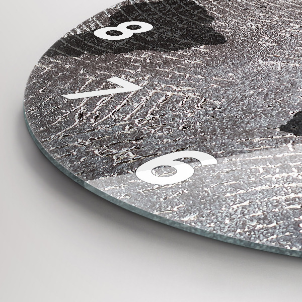 Pendule murale ronde Carte du monde en béton