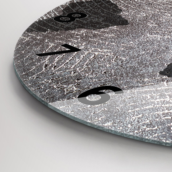 Pendule murale ronde Carte du monde en béton