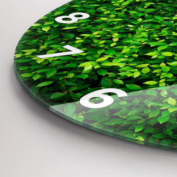 Pendule murale ronde feuilles de haie