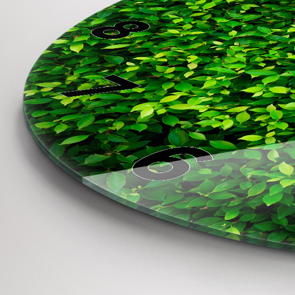 Pendule murale ronde feuilles de haie