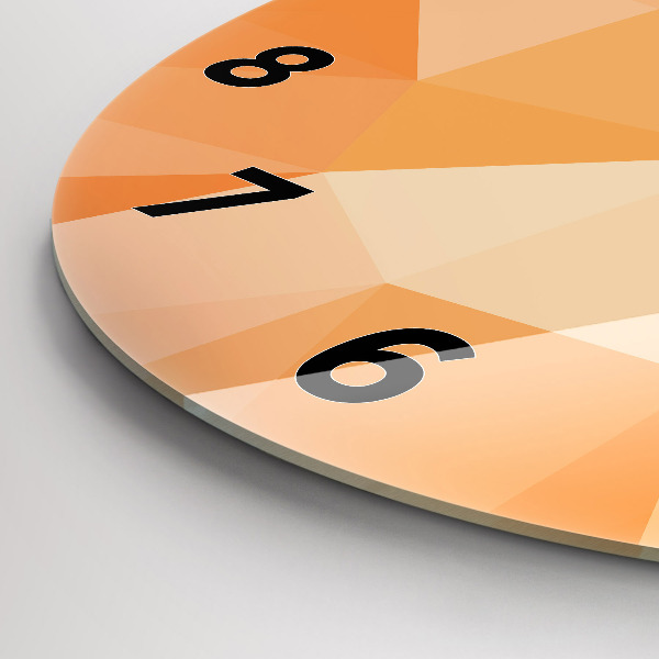 Pendule murale ronde 'Triangles d''abstraction'