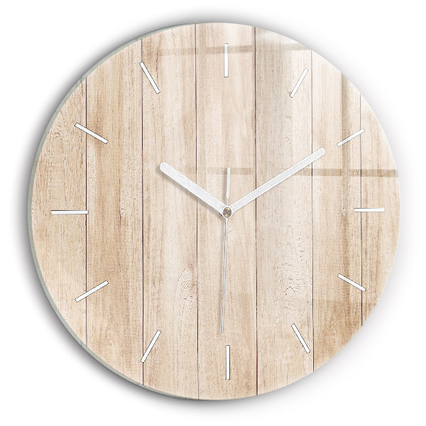 Pendule murale ronde Texture bois