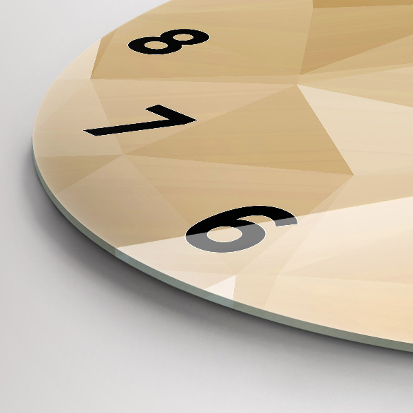 Pendule murale ronde Triangles abstraits