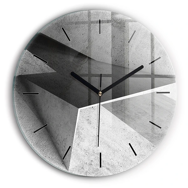 Pendule murale ronde 'Triangles d''abstraction'