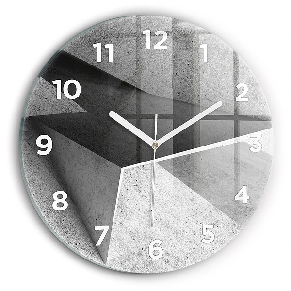 Pendule murale ronde 'Triangles d''abstraction'