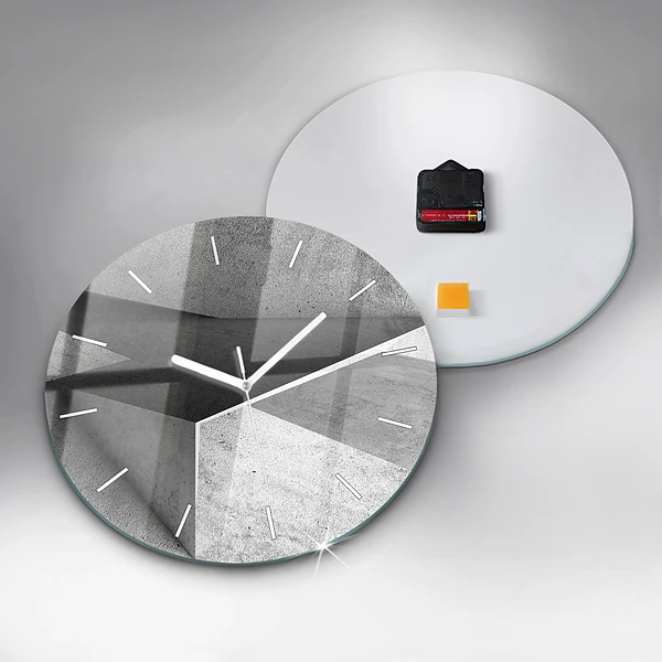 Pendule murale ronde 'Triangles d''abstraction'
