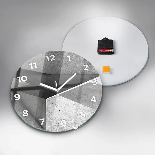 Pendule murale ronde 'Triangles d''abstraction'